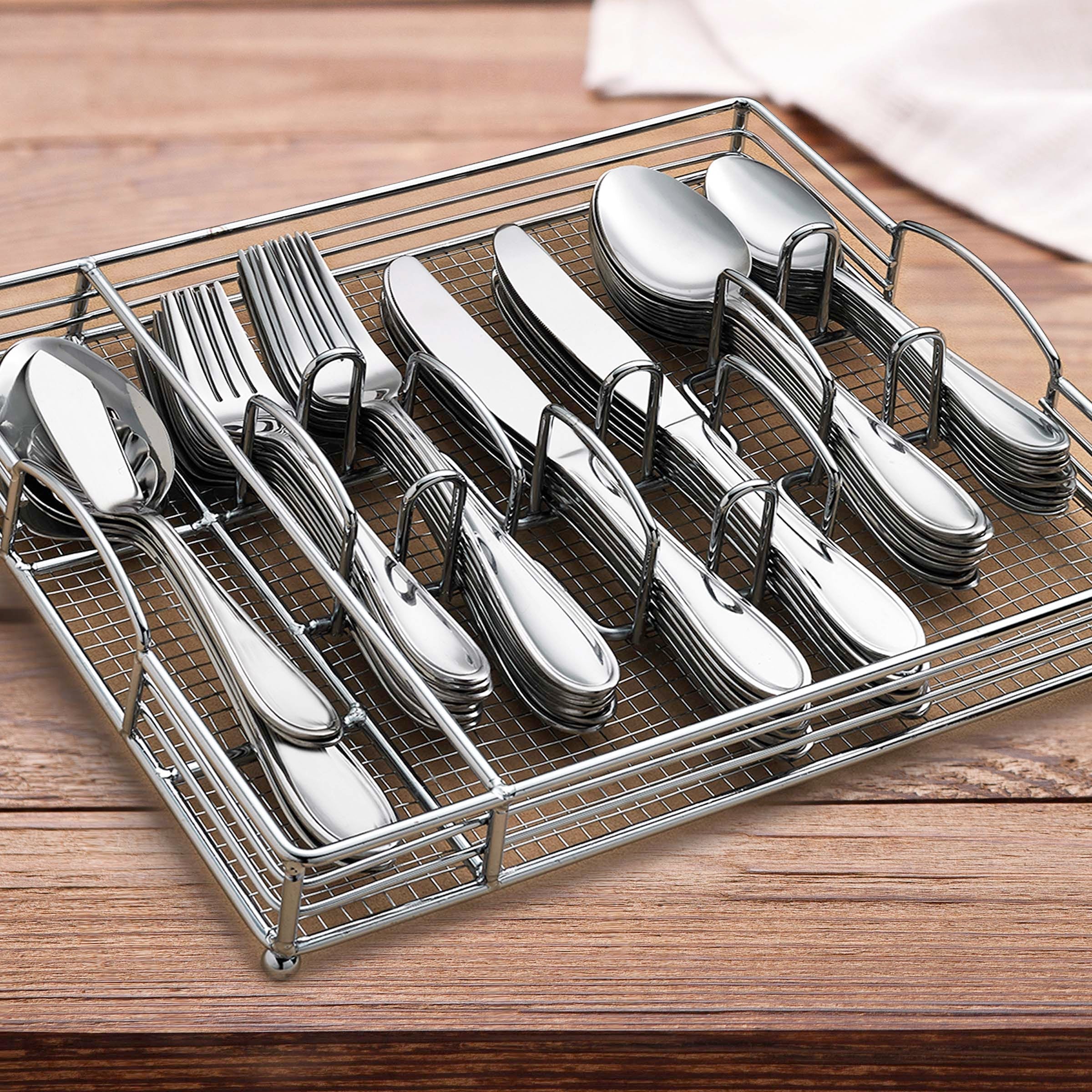 Alternative view of Lincoln 46 Piece Flatware Set with Caddy